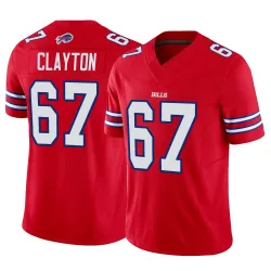 Men's Travis Clayton Buffalo Bills No.67 Limited Vapor F.U.S.E. Jersey - Red