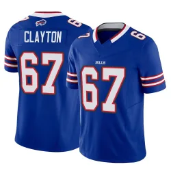 Men's Travis Clayton Buffalo Bills No.67 Limited Vapor F.U.S.E. Jersey - Royal