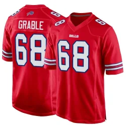 Men's Tylan Grable Buffalo Bills No.68 Game Alternate Jersey - Red