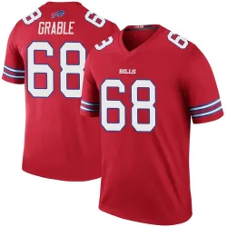 Men's Tylan Grable Buffalo Bills No.68 Legend Color Rush Jersey - Red