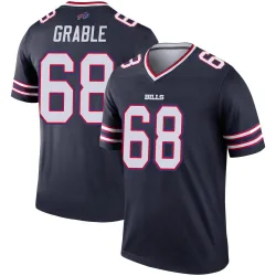 Men's Tylan Grable Buffalo Bills No.68 Legend Inverted Jersey - Navy