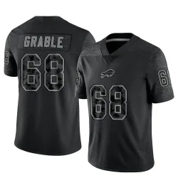 Men's Tylan Grable Buffalo Bills No.68 Limited Reflective Jersey - Black