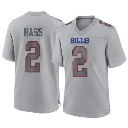 Men's Tyler Bass Buffalo Bills No.2 Game Atmosphere Fashion Jersey - Gray