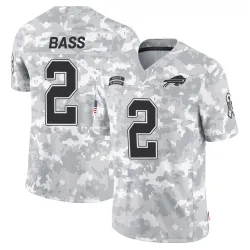 Men's Tyler Bass Buffalo Bills No.2 Limited 2024 Salute to Service Jersey - Arctic Camo