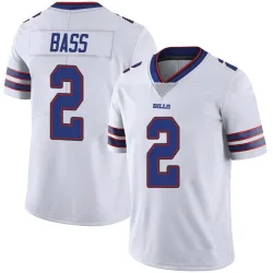 Men's Tyler Bass Buffalo Bills No.2 Limited Color Rush Vapor Untouchable Jersey - White