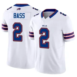 Men's Tyler Bass Buffalo Bills No.2 Limited Vapor F.U.S.E. Jersey - White