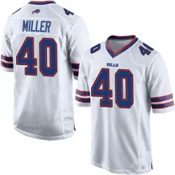 Men's Von Miller Buffalo Bills No.40 Game Jersey - White