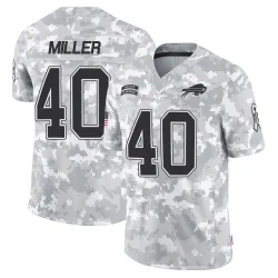 Men's Von Miller Buffalo Bills No.40 Limited 2024 Salute to Service Jersey - Arctic Camo