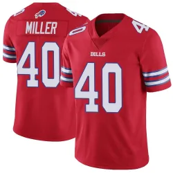 Men's Von Miller Buffalo Bills No.40 Limited Color Rush Vapor Untouchable Jersey - Red