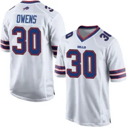Men's Wande Owens Buffalo Bills No.30 Game Jersey - White