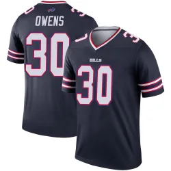 Men's Wande Owens Buffalo Bills No.30 Legend Inverted Jersey - Navy