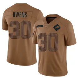 Men's Wande Owens Buffalo Bills No.30 Limited 2023 Salute To Service Jersey - Brown