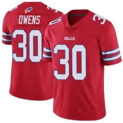Men's Wande Owens Buffalo Bills No.30 Limited Color Rush Vapor Untouchable Jersey - Red