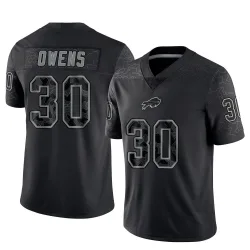 Men's Wande Owens Buffalo Bills No.30 Limited Reflective Jersey - Black