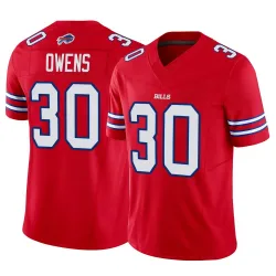 Men's Wande Owens Buffalo Bills No.30 Limited Vapor F.U.S.E. Jersey - Red