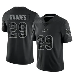Men's Xavier Rhodes Buffalo Bills No.29 Limited Reflective Jersey - Black