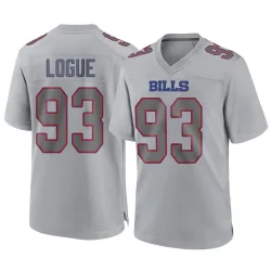 Men's Zion Logue Buffalo Bills No.93 Game Atmosphere Fashion Jersey - Gray