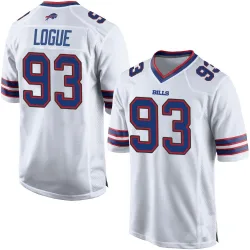 Men's Zion Logue Buffalo Bills No.93 Game Jersey - White