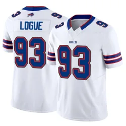 Men's Zion Logue Buffalo Bills No.93 Limited Vapor F.U.S.E. Jersey - White