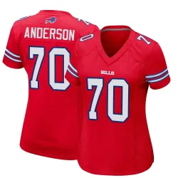 Women's Alec Anderson Buffalo Bills No.70 Game Alternate Jersey - Red