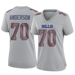 Women's Alec Anderson Buffalo Bills No.70 Game Atmosphere Fashion Jersey - Gray