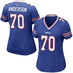 Women's Alec Anderson Buffalo Bills No.70 Game Team Color Jersey - Royal Blue