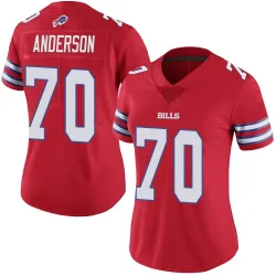 Women's Alec Anderson Buffalo Bills No.70 Limited Color Rush Vapor Untouchable Jersey - Red