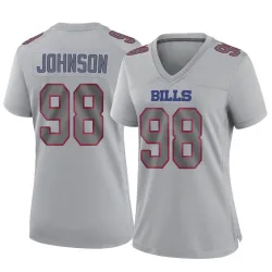 Women's Austin Johnson Buffalo Bills No.98 Game Atmosphere Fashion Jersey - Gray