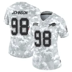 Women's Austin Johnson Buffalo Bills No.98 Limited 2024 Salute to Service Jersey - Arctic Camo