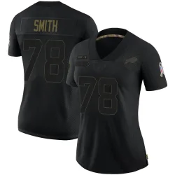 Women's Bruce Smith Buffalo Bills No.78 Limited 2020 Salute To Service Jersey - Black