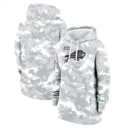 Women's Buffalo Bills No. 2024 Salute To Service Club Fleece Pullover Hoodie - Arctic Camo