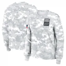 Women's Buffalo Bills No. 2024 Salute To Service Long Sleeve T-Shirt - Arctic Camo