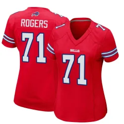 Women's Casey Rogers Buffalo Bills No.71 Game Alternate Jersey - Red