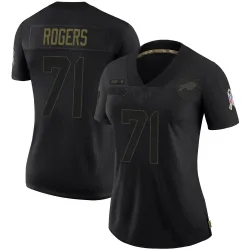 Women's Casey Rogers Buffalo Bills No.71 Limited 2020 Salute To Service Jersey - Black