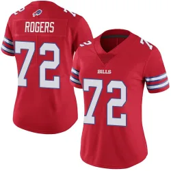 Women's Casey Rogers Buffalo Bills No.72 Limited Color Rush Vapor Untouchable Jersey - Red