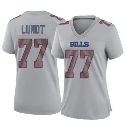 Women's Chase Lundt Buffalo Bills No.77 Game Atmosphere Fashion Jersey - Gray