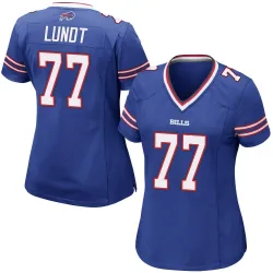 Women's Chase Lundt Buffalo Bills No.77 Game Team Color Jersey - Royal Blue