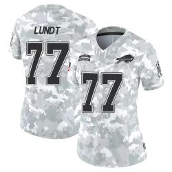 Women's Chase Lundt Buffalo Bills No.77 Limited 2024 Salute to Service Jersey - Arctic Camo