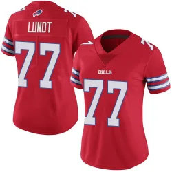 Women's Chase Lundt Buffalo Bills No.77 Limited Color Rush Vapor Untouchable Jersey - Red