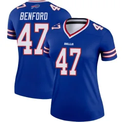 Women's Christian Benford Buffalo Bills No.47 Legend Jersey - Royal