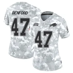 Women's Christian Benford Buffalo Bills No.47 Limited 2024 Salute to Service Jersey - Arctic Camo