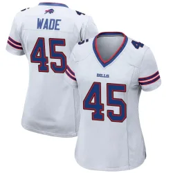 Women's Christian Wade Buffalo Bills No.45 Game Jersey - White