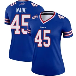 Women's Christian Wade Buffalo Bills No.45 Legend Jersey - Royal