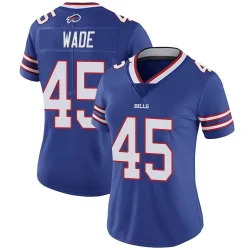 Women's Christian Wade Buffalo Bills No.45 Limited Team Color Vapor Untouchable Jersey - Royal