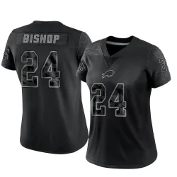 Women's Cole Bishop Buffalo Bills No.24 Limited Reflective Jersey - Black
