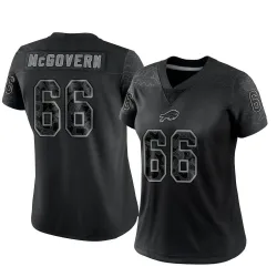 Women's Connor McGovern Buffalo Bills No.66 Limited Reflective Jersey - Black