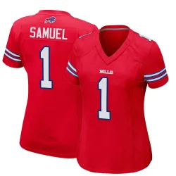 Women's Curtis Samuel Buffalo Bills No.1 Game Alternate Jersey - Red