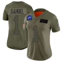Women's Curtis Samuel Buffalo Bills No.1 Limited 2019 Salute to Service Jersey - Camo