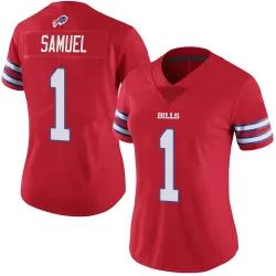 Women's Curtis Samuel Buffalo Bills No.1 Limited Color Rush Vapor Untouchable Jersey - Red