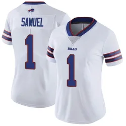 Women's Curtis Samuel Buffalo Bills No.1 Limited Color Rush Vapor Untouchable Jersey - White